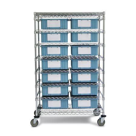 Technibilt Shelving Systems Bin Storage Cart, 24x42x69 DRAW14